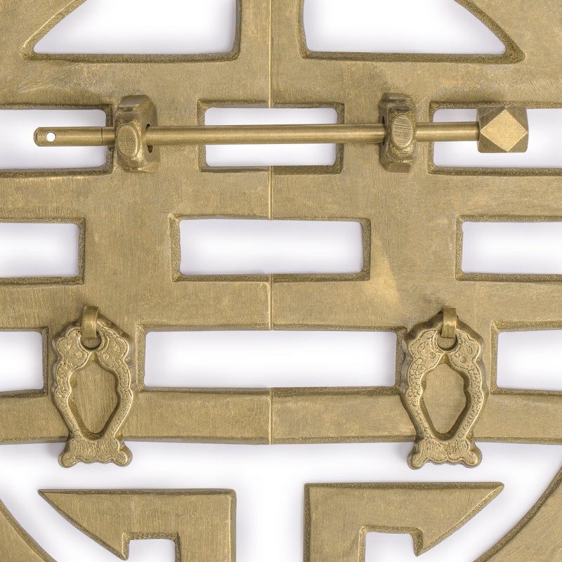 Hardware Philosophy Brass ""Happiness"" Character Cabinet Face Plate Backplate Hardware Set 9.6"" - Image 5